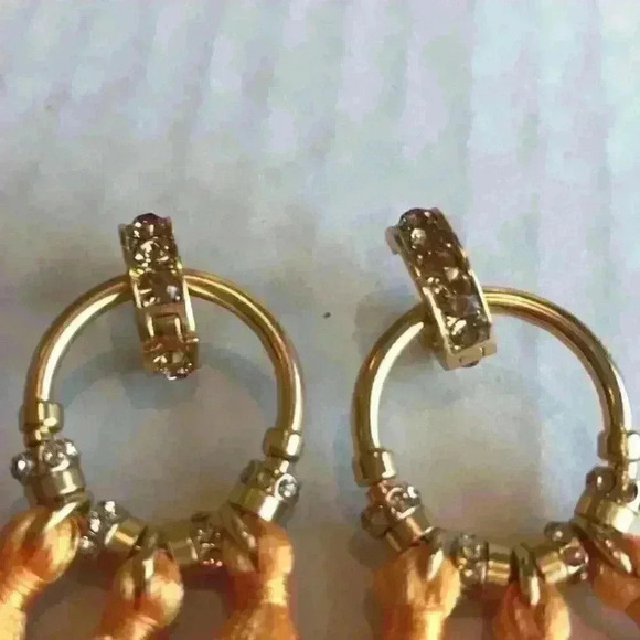 J Crew new Pave Rusted Tassel Earrings - Picture 4 of 8